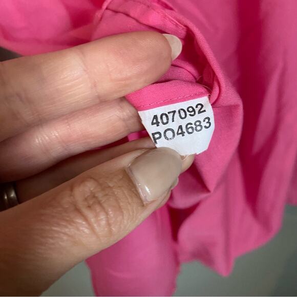 Foxcroft Wrinkle Free Button Down Bright Pink Shirt - Picture 4 of 5